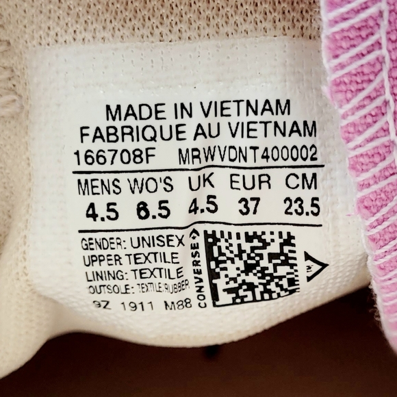 Converse CTAS OX Peony Pink/White/Black - Picture 7 of 12